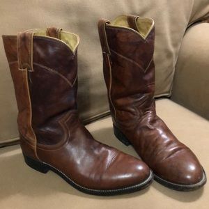 Justin Ropes Cowboy Boots brown. Mens, size 7D. Great condition.